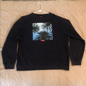 Navy V/sual Palm Tree Men’s Crewneck Pullover